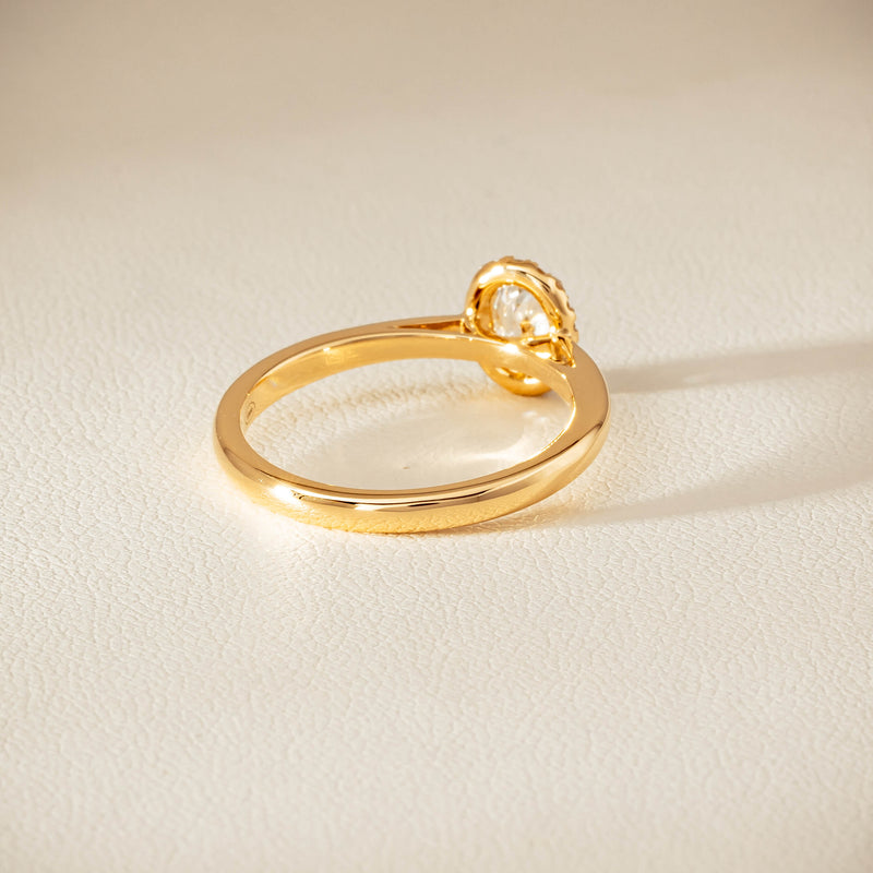 18ct Yellow Gold .51ct Oval Cut Diamond Nina Ring