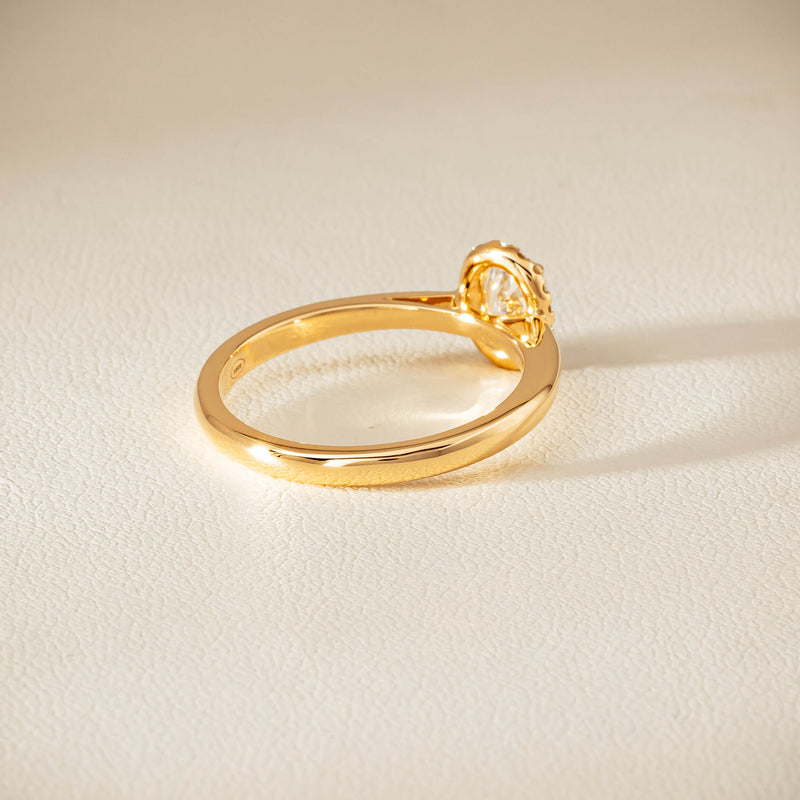 18ct Yellow Gold .51ct Oval Cut Diamond Nina Ring