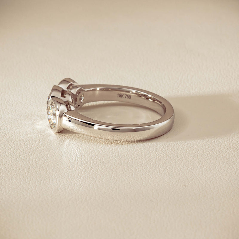 18ct White Gold 1.61ct Diamond Three-Stone Natalia Ring