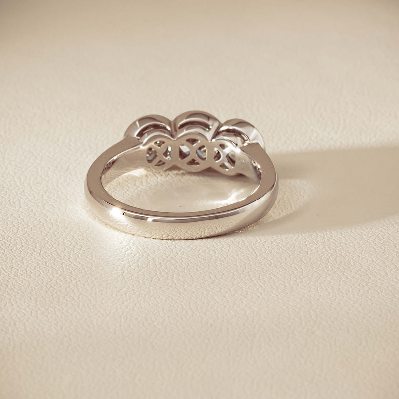18ct White Gold 1.61ct Diamond Three-Stone Natalia Ring