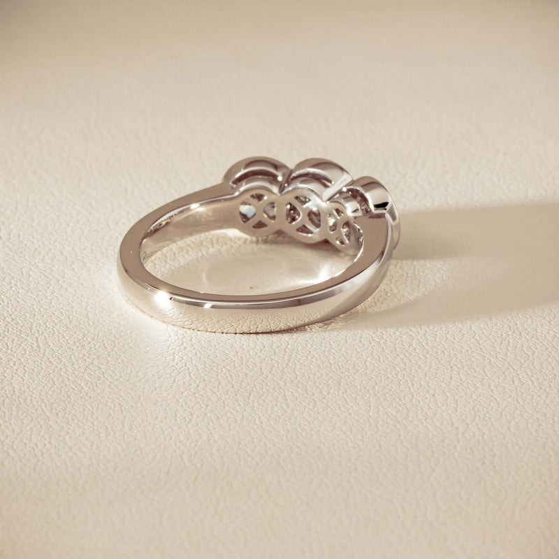 18ct White Gold 1.61ct Diamond Three-Stone Natalia Ring