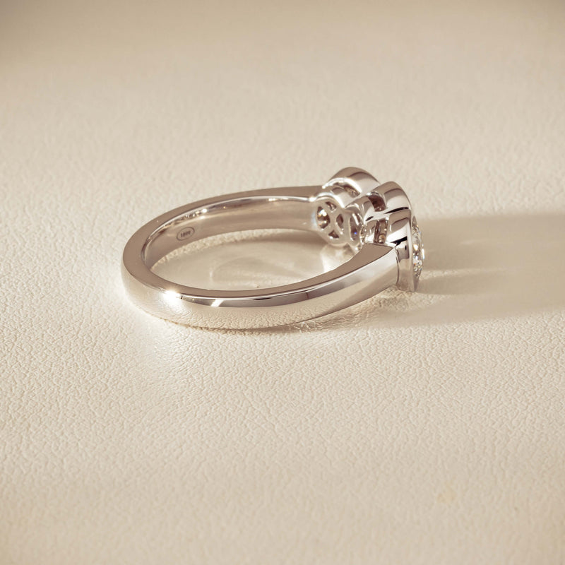 18ct White Gold 1.61ct Diamond Three-Stone Natalia Ring