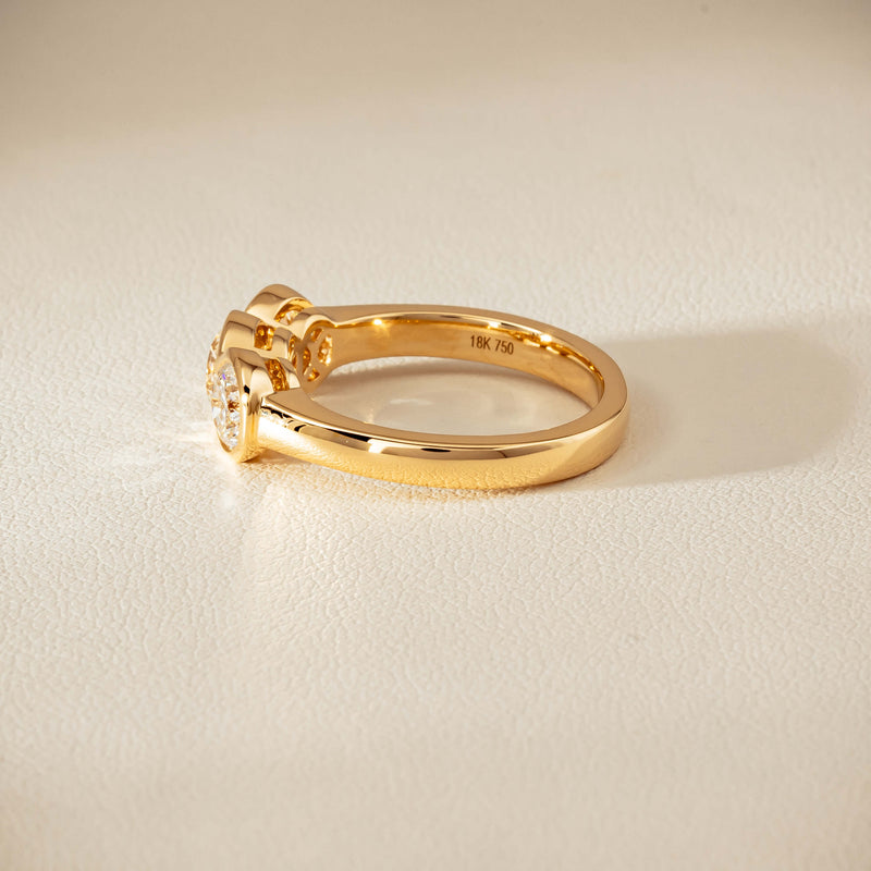 18ct Yellow Gold 1.64ct Diamond Three-Stone Natalia Ring