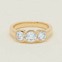18ct Yellow Gold 1.64ct Diamond Three-Stone Natalia Ring