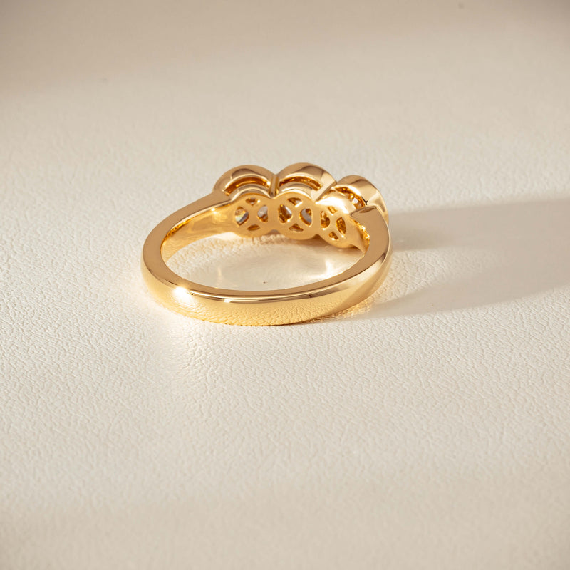 18ct Yellow Gold 1.64ct Diamond Three-Stone Natalia Ring