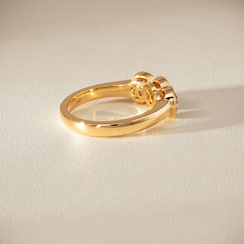 18ct Yellow Gold 1.64ct Diamond Three-Stone Natalia Ring