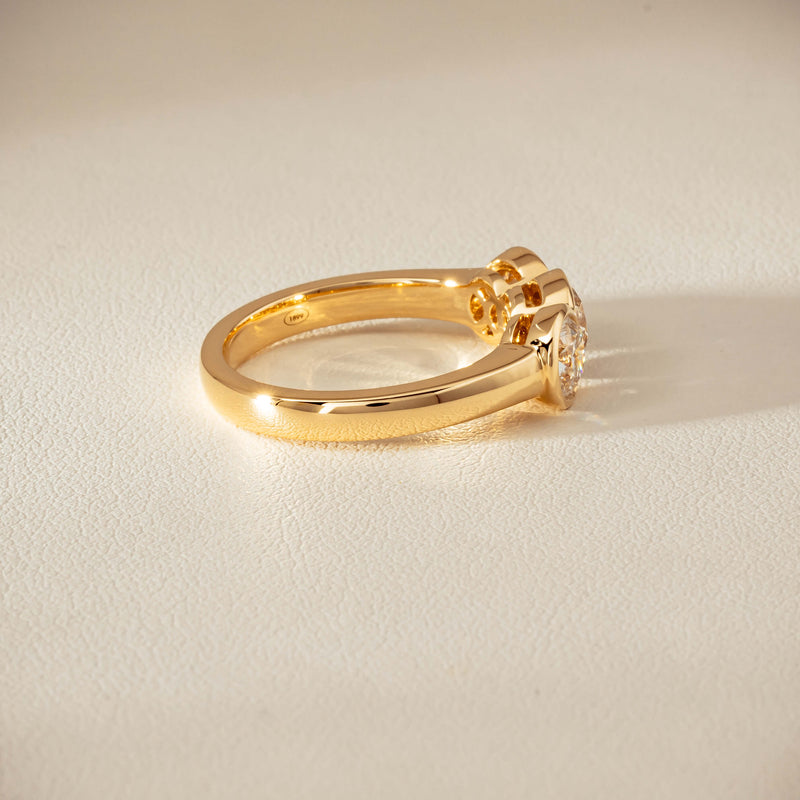 18ct Yellow Gold 1.64ct Diamond Three-Stone Natalia Ring