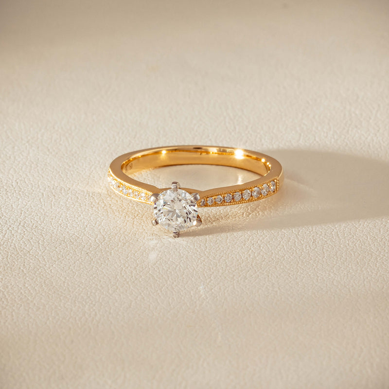18ct Yellow Gold .52ct Diamond Zenith Ring