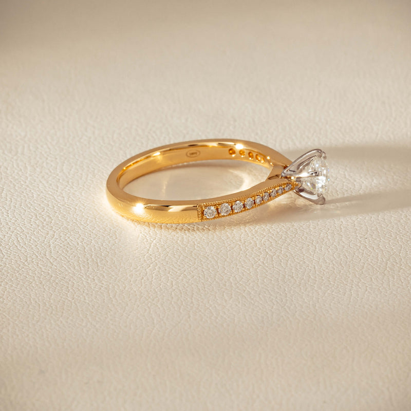 18ct Yellow Gold .52ct Diamond Zenith Ring
