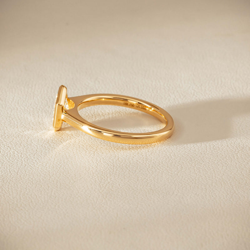 18ct Yellow Gold 1.05ct Hexagonal Diamond Natalia Ring