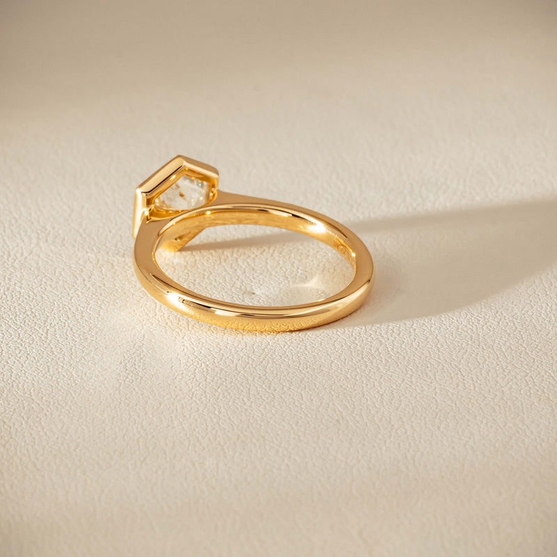 18ct Yellow Gold 1.05ct Hexagonal Diamond Natalia Ring