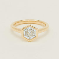 18ct Yellow Gold 1.05ct Hexagonal Diamond Natalia Ring