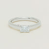18ct White Gold .51ct Radiant-Cut Diamond Solitaire Ring