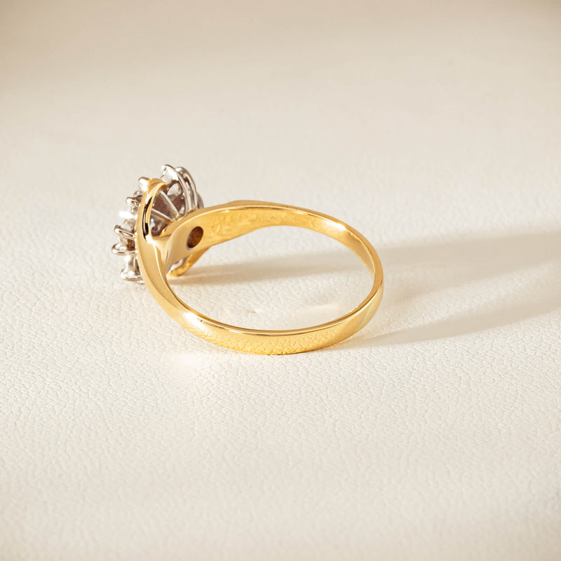 Deja Vu 18ct Yellow Gold .45ct Diamond Cluster Ring