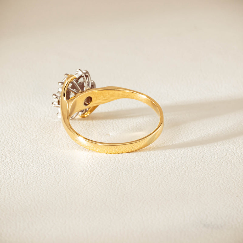 Deja Vu 18ct Yellow Gold .45ct Diamond Cluster Ring
