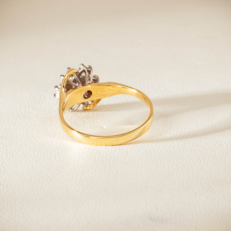 Deja Vu 18ct Yellow Gold .45ct Diamond Cluster Ring