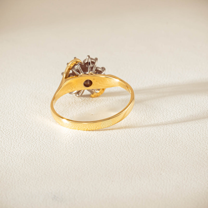 Deja Vu 18ct Yellow Gold .45ct Diamond Cluster Ring