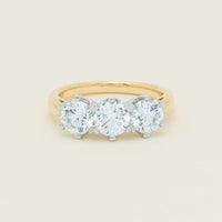 18ct Yellow Gold 2.30ct Diamond Trilogy Ring - Ring - Walker & Hall