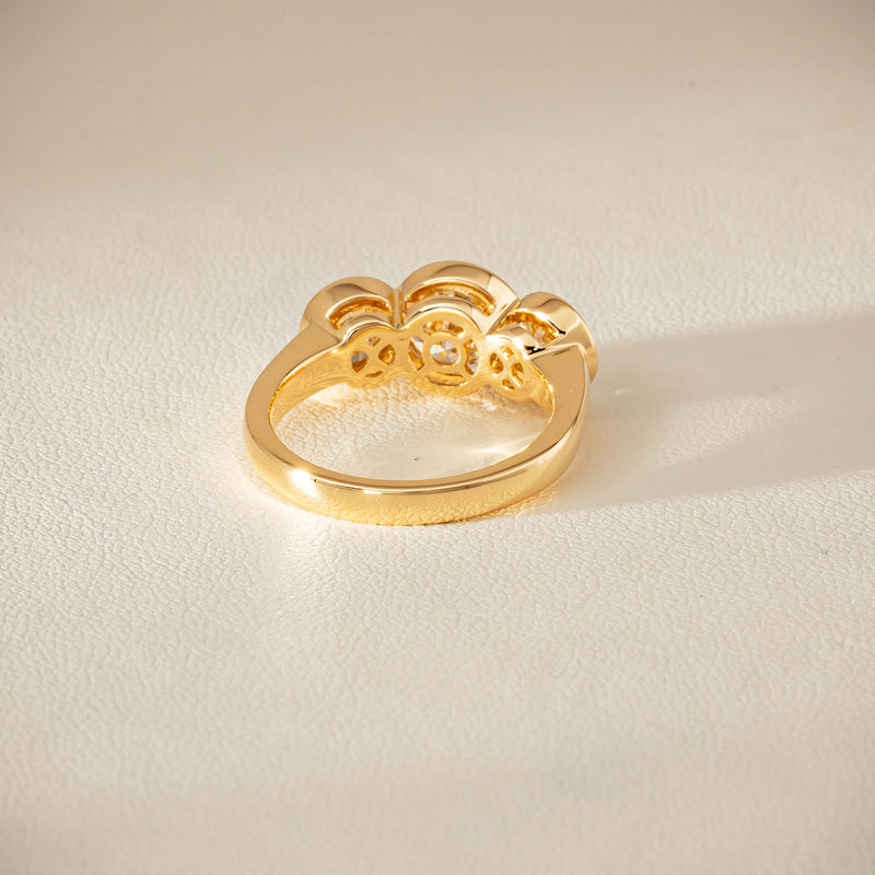 18ct Yellow Gold 2.96ct Reclaimed Diamond Natalia Ring