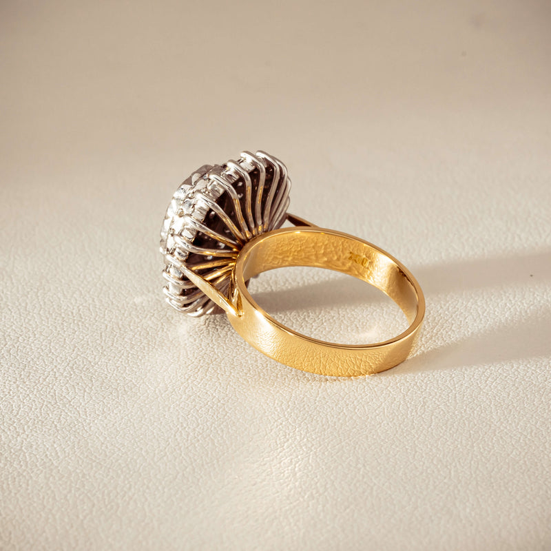 Deja Vu 18ct Yellow Gold 1.20ct Diamond Cluster Ring