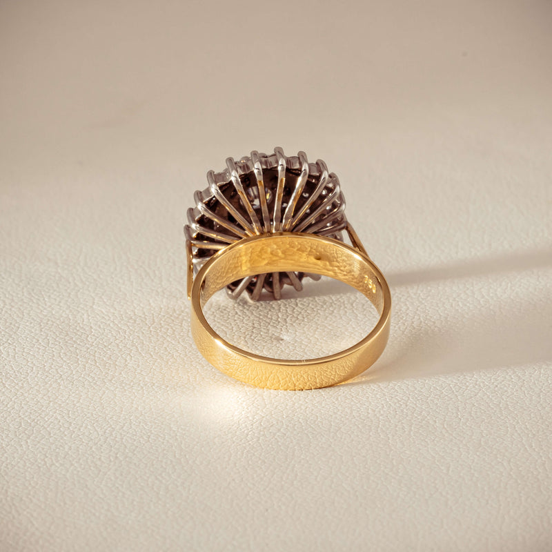 Deja Vu 18ct Yellow Gold 1.20ct Diamond Cluster Ring
