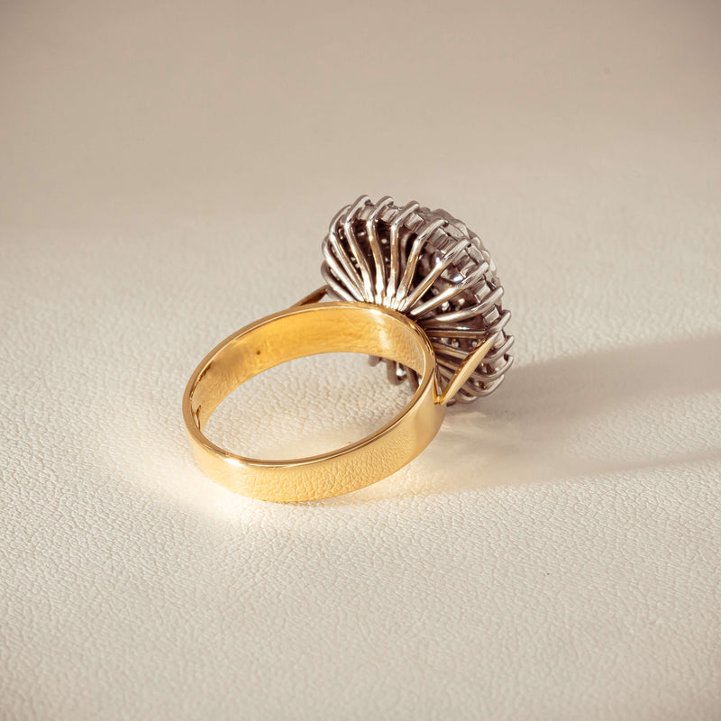 Deja Vu 18ct Yellow Gold 1.20ct Diamond Cluster Ring