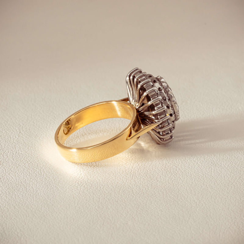 Deja Vu 18ct Yellow Gold 1.20ct Diamond Cluster Ring