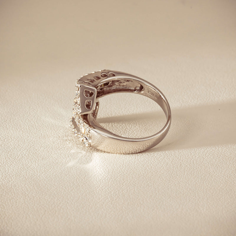 Deja Vu 18ct White Gold 1.80ct Diamond Crossover Ring
