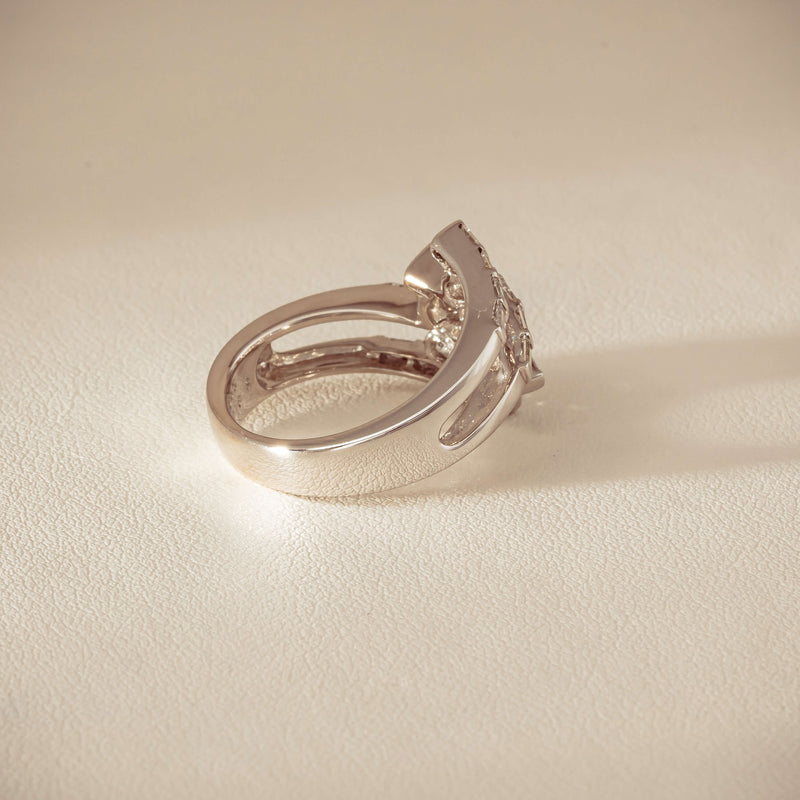 Deja Vu 18ct White Gold 1.50ct Diamond Crossover Ring - Ring - Walker & Hall