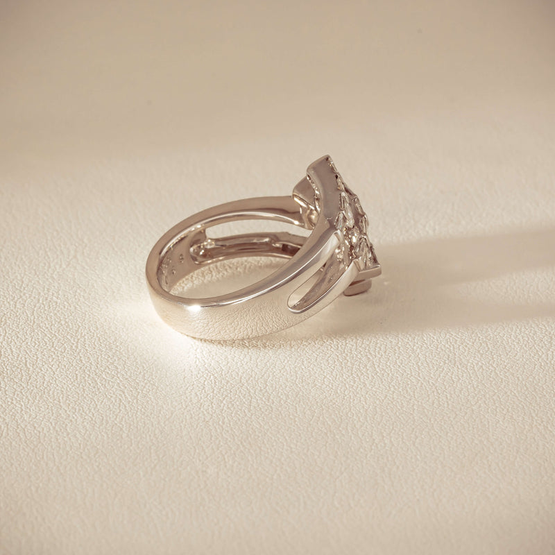 Deja Vu 18ct White Gold 1.50ct Diamond Crossover Ring - Ring - Walker & Hall