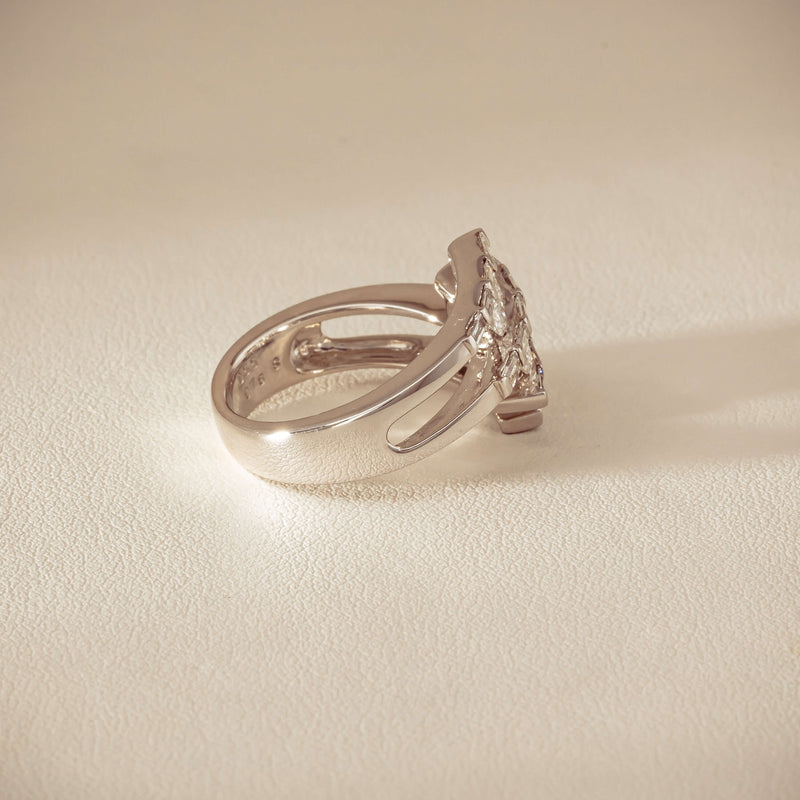 Deja Vu 18ct White Gold 1.50ct Diamond Crossover Ring - Ring - Walker & Hall