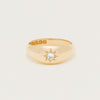 Vintage 18ct Yellow Gold .10ct Old-Cut Diamond Gypsy Ring