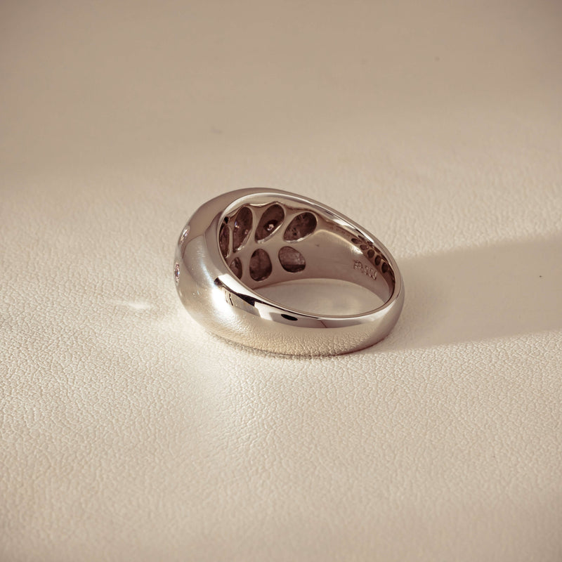 Deja Vu Platinum .46ct Pink Diamond Dome Ring