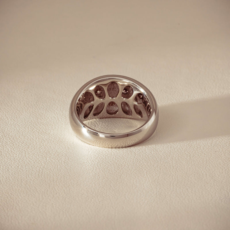 Deja Vu Platinum .46ct Pink Diamond Dome Ring