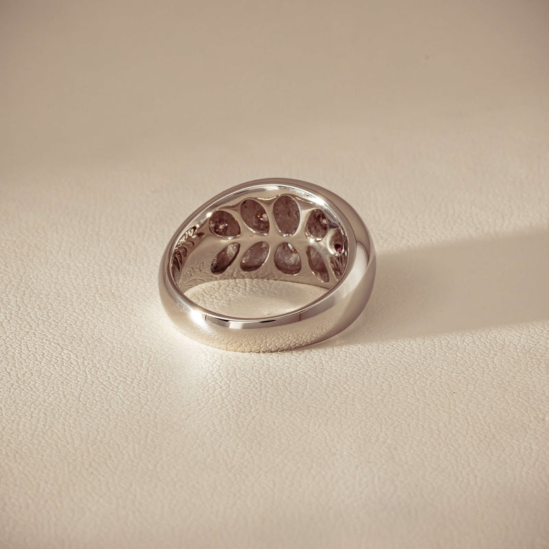 Deja Vu Platinum .46ct Pink Diamond Dome Ring