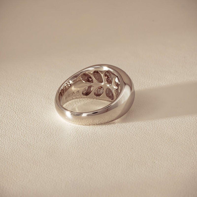 Deja Vu Platinum .46ct Pink Diamond Dome Ring