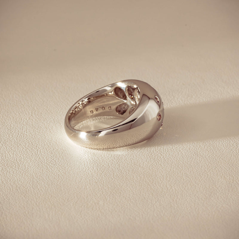 Deja Vu Platinum .46ct Pink Diamond Dome Ring