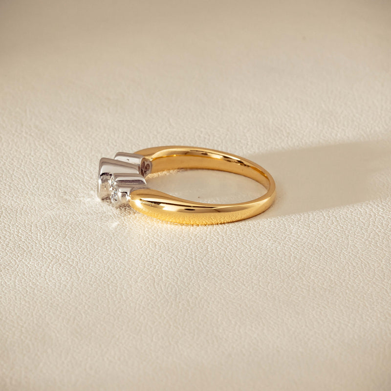 Deja Vu 18ct Yellow Gold .43ct Diamond Rubover Set Ring - Ring - Walker & Hall