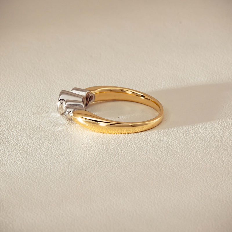 Deja Vu 18ct Yellow Gold .43ct Diamond Rubover Set Ring - Ring - Walker & Hall