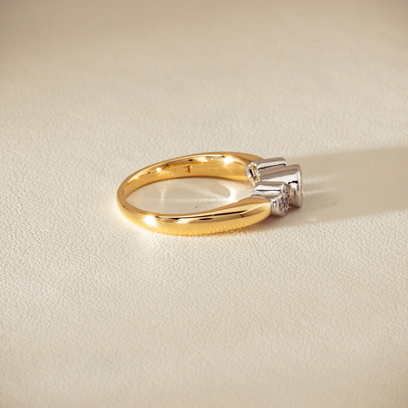 Deja Vu 18ct Yellow Gold .43ct Diamond Rubover Set Ring - Ring - Walker & Hall