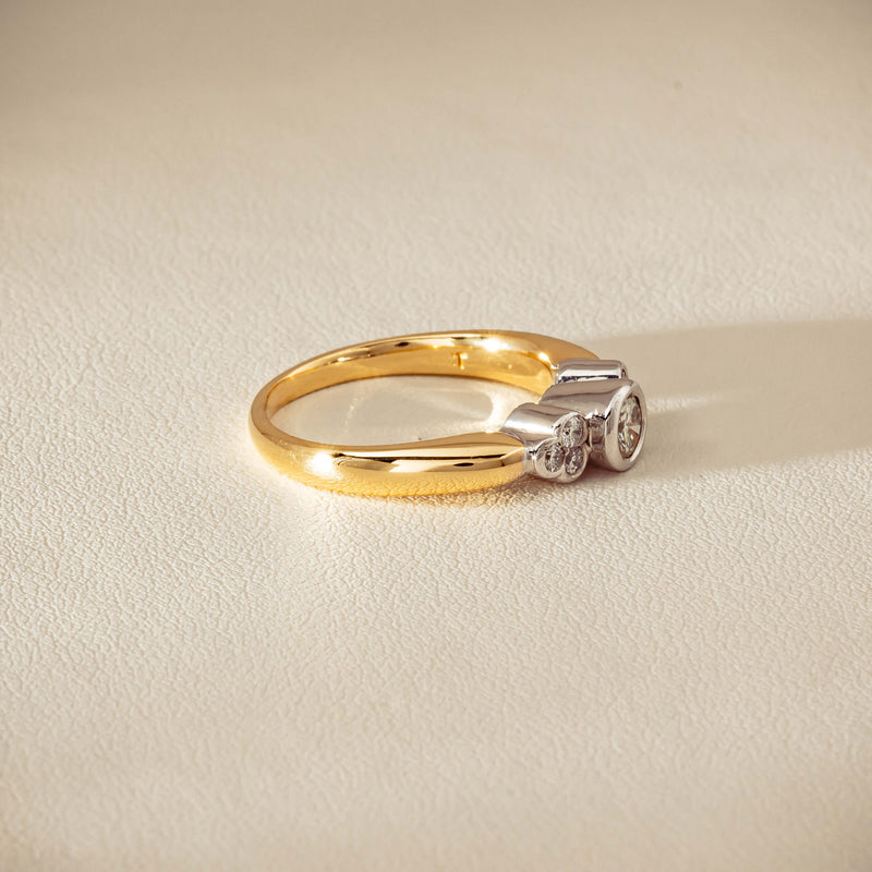 Deja Vu 18ct Yellow Gold .43ct Diamond Rubover Set Ring - Ring - Walker & Hall