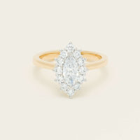 18ct Yellow Gold .57ct Marquise-Cut Diamond Belle Ring - Ring - Walker & Hall