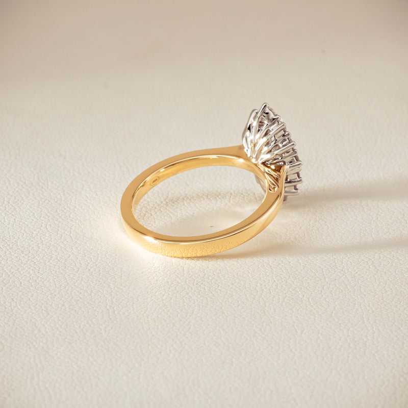 18ct Yellow Gold .57ct Marquise-Cut Diamond Belle Ring