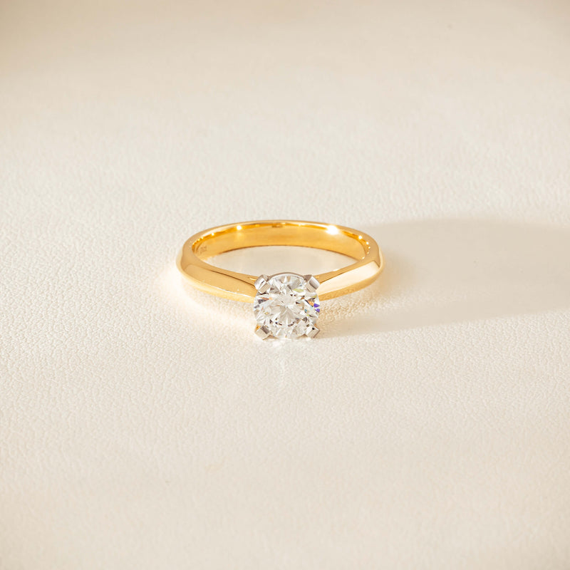 18ct Yellow Gold 1.01ct Diamond Venetian Ring - Ring - Walker & Hall