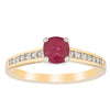 18ct Yellow And White Gold Ruby And Diamond Ring-Ring-Walker & Hall