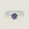 18ct White Gold Tanzanite Mini Octavia Ring - Ring - Walker & Hall