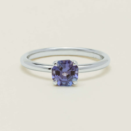18ct White Gold Tanzanite Mini Octavia Ring - Ring - Walker & Hall