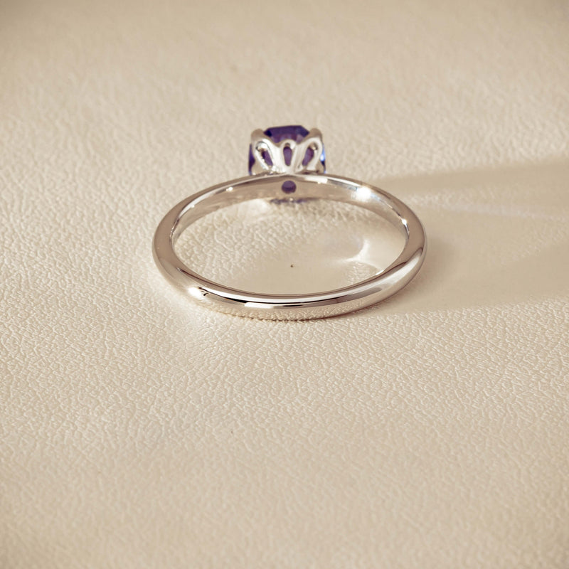 18ct White Gold Tanzanite Mini Octavia Ring - Ring - Walker & Hall