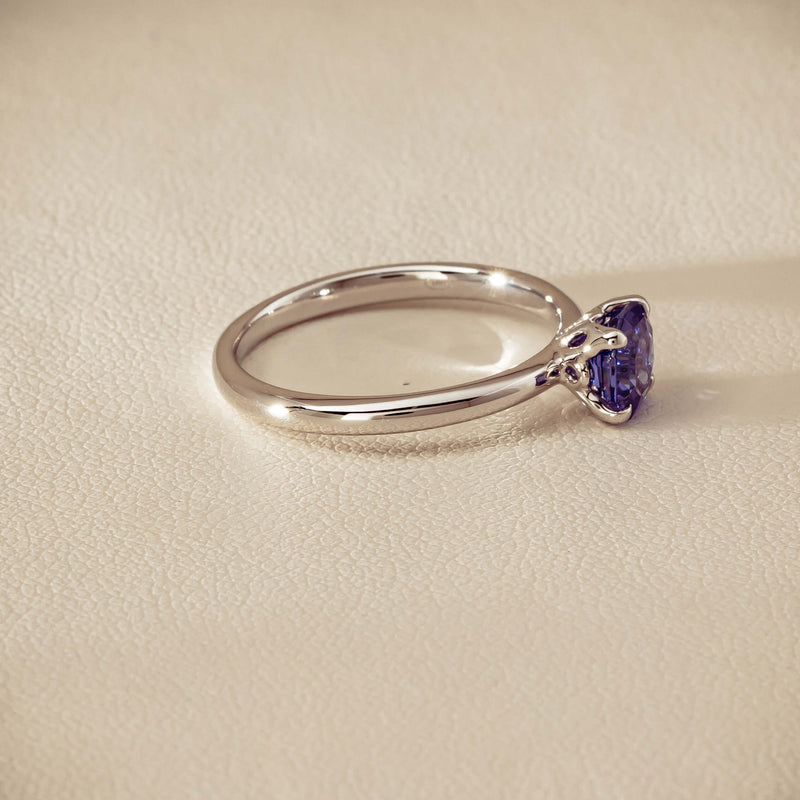 18ct White Gold Tanzanite Mini Octavia Ring - Ring - Walker & Hall
