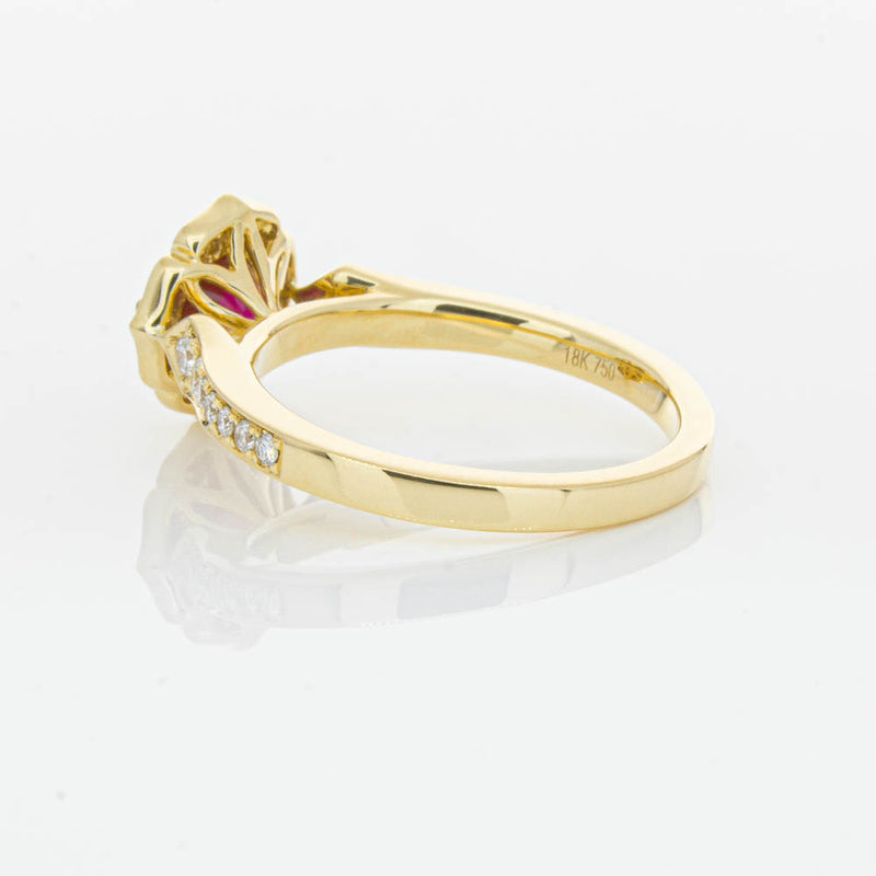 18ct Yellow Gold 1.04ct Ruby & Diamond Ring-Ring-Walker & Hall